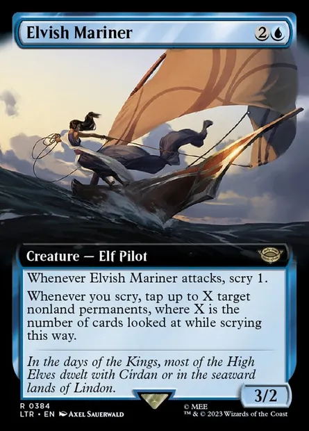 Elvish Mariner, Magic card LTR 384 — The Lord of the Rings: Tales of Middle-earth set