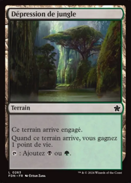 Dépression de jungle, carte Magic FDN 263 — extension Foundations