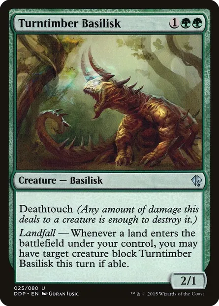 Turntimber Basilisk, Magic card DDP 25 — Duel Decks: Zendikar vs. Eldrazi set
