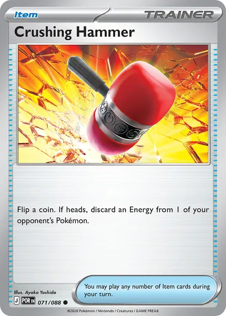 Crushing Hammer, Pokémon card POR 071 — Perfect Order set