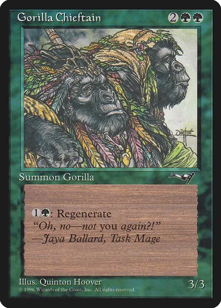 Gorilla Chieftain, Magic card ALL 94a — Alliances set