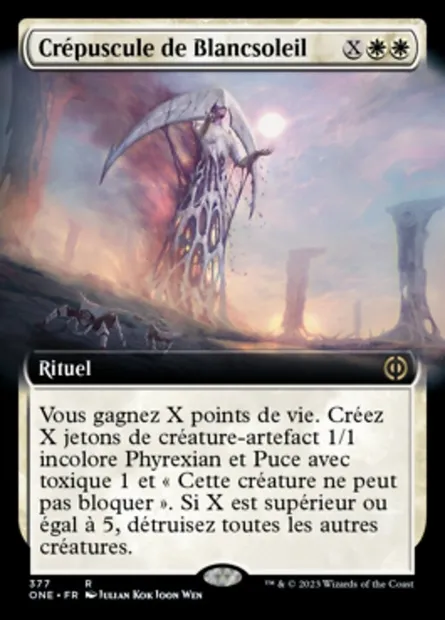 Crépuscule de Blancsoleil, carte Magic ONE 377 — extension Tous Phyrexians