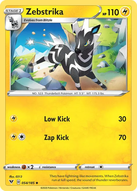 Zebstrika, Pokémon card VIV 54 — Vivid Voltage set