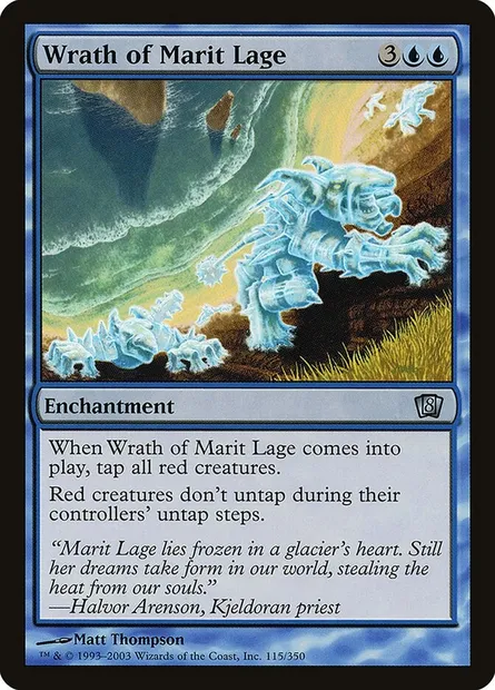 Colère de Marit Lage, carte Magic 8ED 115★ — extension Huitième Edition