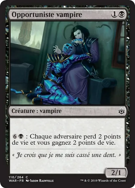Opportuniste vampire, carte Magic WAR 110 — extension La guerre des Planeswalkers