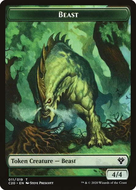 Beast, Magic card TC20 11 — Commander 2020 Tokens set
