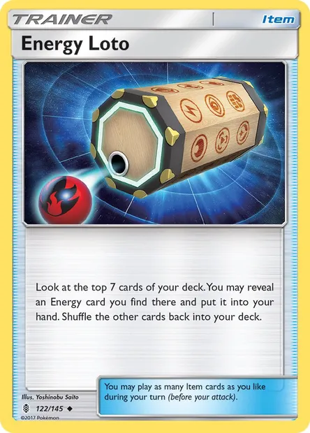 Energy Loto, Pokémon card GRI 122 — Guardians Rising set