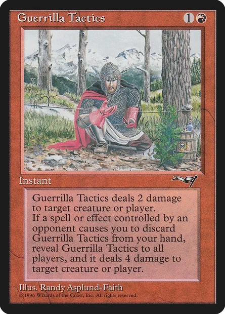 Guerrilla Tactics, Magic card ALL 74a — Alliances set