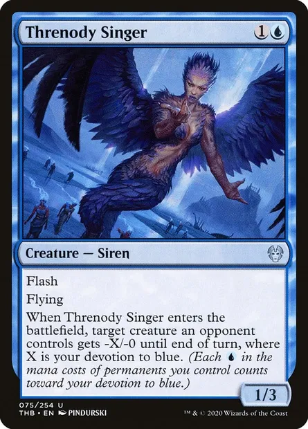 Threnody Singer, Magic card THB 75 — Theros Beyond Death set
