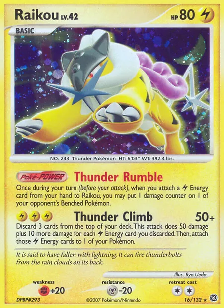 Raikou, Pokémon card SW 16 — Secret Wonders set