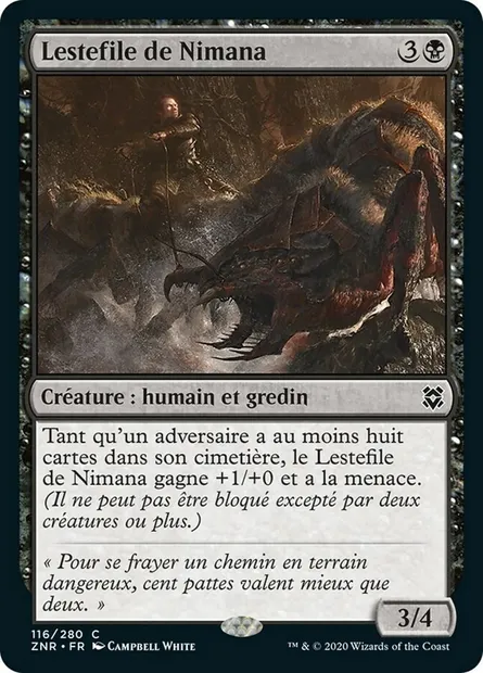 Lestefile de Nimana, carte Magic ZNR 116 — extension Renaissance de Zendikar