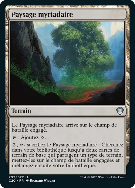 Paysage myriadaire, carte Magic C20 292 — extension Commander 2020