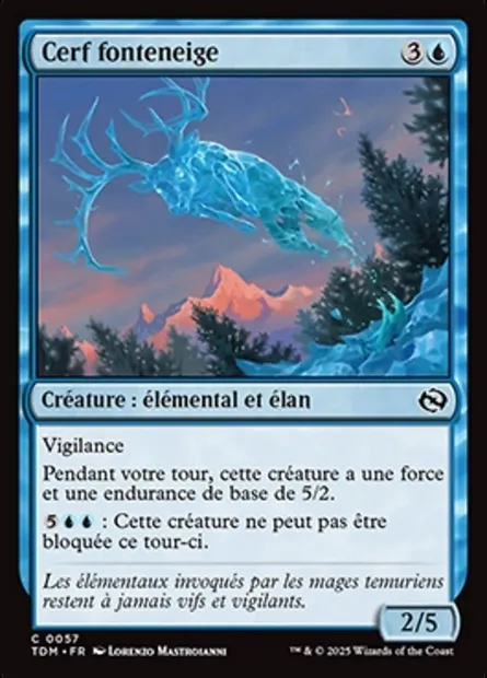 Cerf fonteneige, carte Magic TDM 57 — extension Tarkir: Dragonstorm