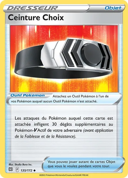 Ceinture Choix, carte Pokémon BRS 135 — extension Stars Étincelantes