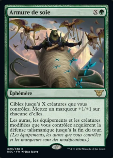 Armure de soie, carte Magic NEC 29 — extension Neon Dynasty Commander