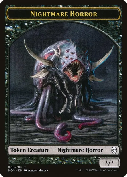 Nightmare Horror, Magic card TDOM 6 — Dominaria Tokens set