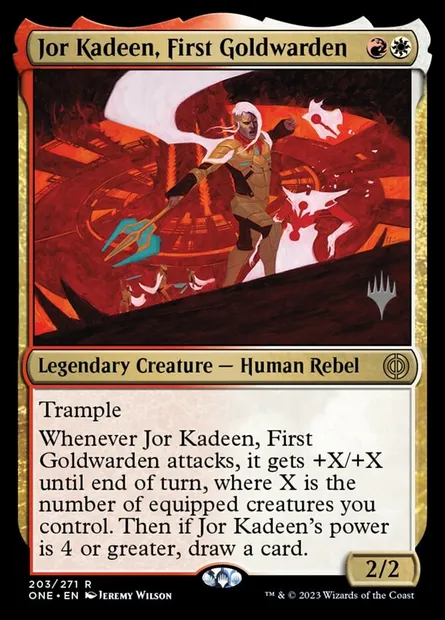 Jor Kadeen, premier gardoré, carte Magic PONE 203p — extension Phyrexia: All Will Be One Promos