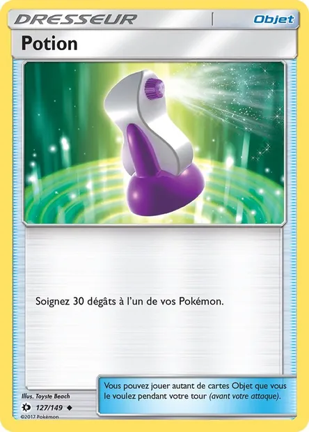 Potion, carte Pokémon SUM 127 — extension Soleil et Lune