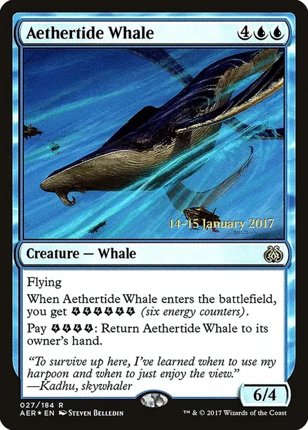 Aethertide Whale, Magic card PAER 27s — Aether Revolt Promos set