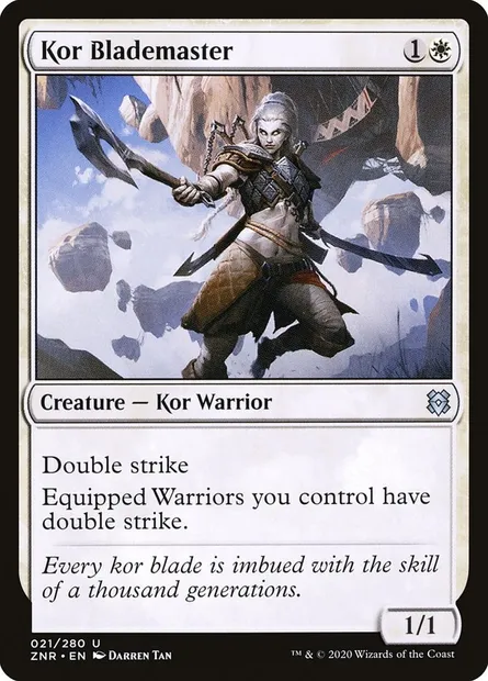 Kor Blademaster, Magic card ZNR 21 — Zendikar Rising set