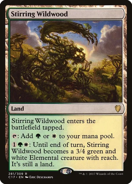 Stirring Wildwood, Magic card C17 281 — Commander 2017 set