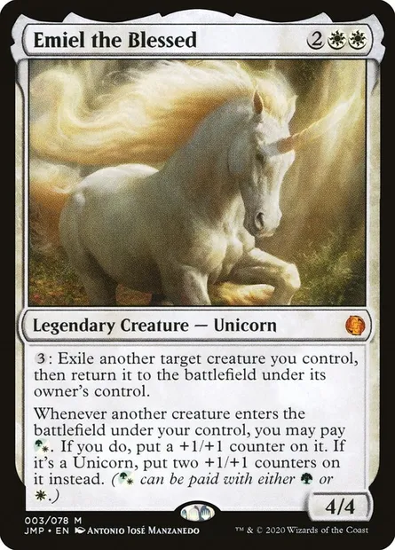 Emiel the Blessed, Magic card JMP 3 — Jumpstart set