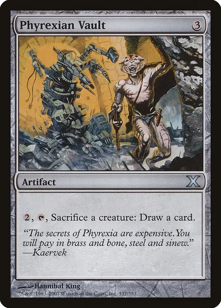 Phyrexian Vault, Magic card 10E 337 — Tenth Edition set