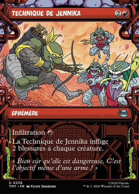 Technique de Jennika, carte Magic TMT 236 — extension Teenage Mutant Ninja Turtles