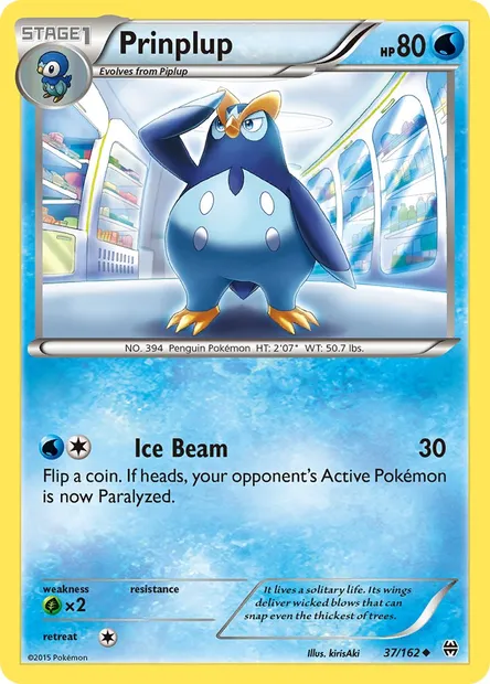 Prinplup, Pokémon card BKT 37 — BREAKthrough set