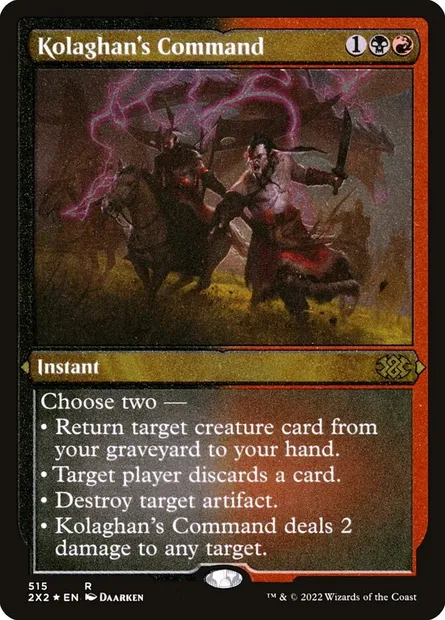 Kolaghan's Command, Magic card 2X2 515 — Double Masters 2022 set