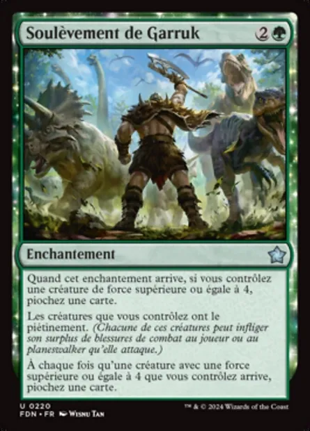 Soulèvement de Garruk, carte Magic FDN 220 — extension Foundations