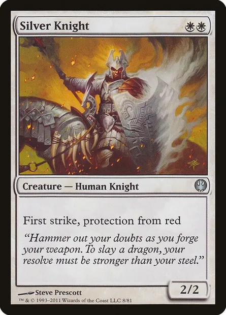 Silver Knight, Magic card DDG 8 — Duel Decks: Knights vs. Dragons set