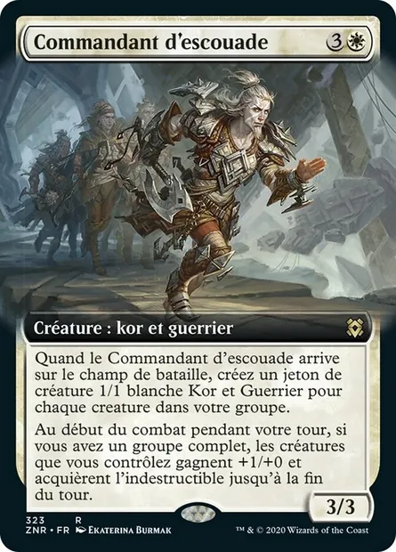 Commandant d'escouade, carte Magic ZNR 323 — extension Renaissance de Zendikar