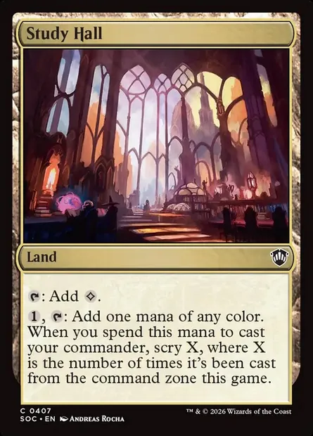 Study Hall, Magic card SOC 407 — Secrets of Strixhaven Commander set