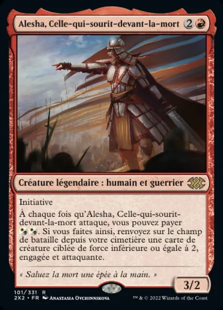 Alesha, Celle-qui-sourit-devant-la-mort, carte Magic 2X2 101 — extension Double Masters 2022