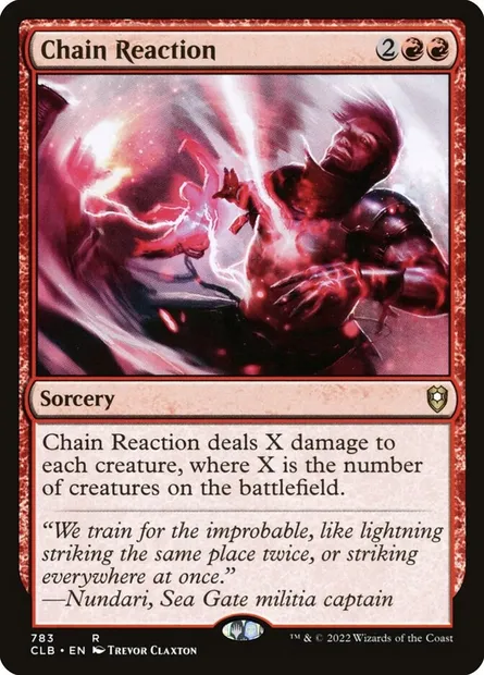 Chain Reaction, Magic card CLB 783 — Commander Legends: Battle for Baldur's Gate set