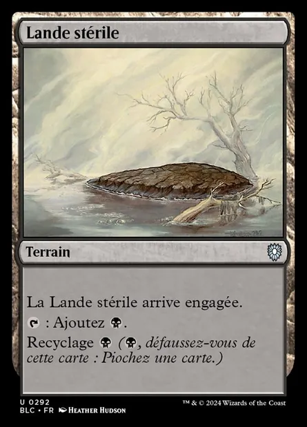 Lande stérile, carte Magic BLC 292 — extension Bloomburrow Commander