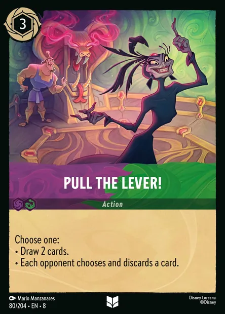 Pull the Lever!, Disney Lorcana card CH8-080 — The Reign of Jafar set