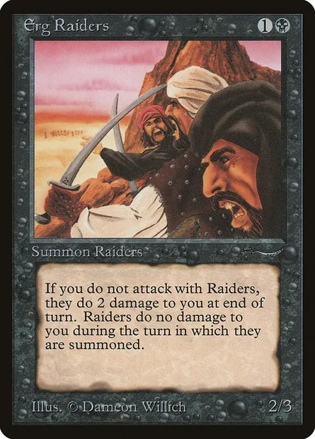 Erg Raiders, Magic card ARN 25† — Arabian Nights set