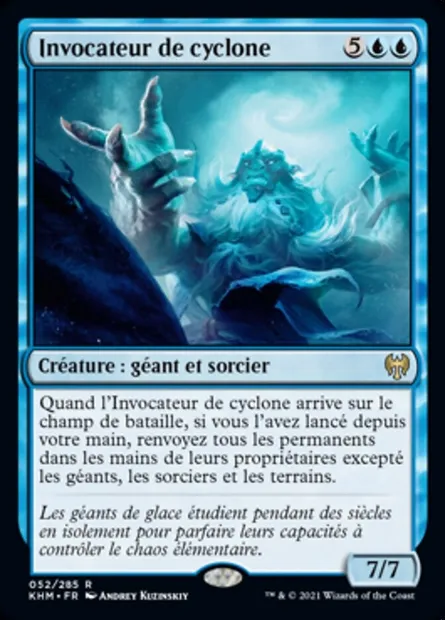 Invocateur de cyclone, carte Magic KHM 52 — extension Kaldheim