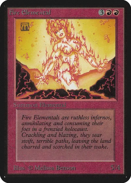 Fire Elemental, Magic card LEA 148 — Limited Edition Alpha set