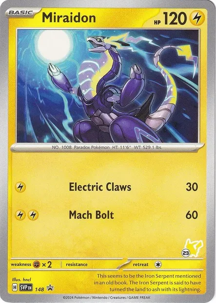 Miraidon, carte Pokémon BA24 148-23 — extension Battle Academy 2024
