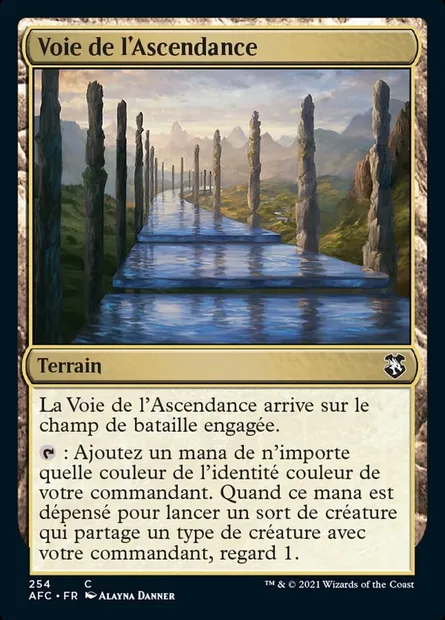 Voie de l'Ascendance, carte Magic AFC 254 — extension Forgotten Realms Commander