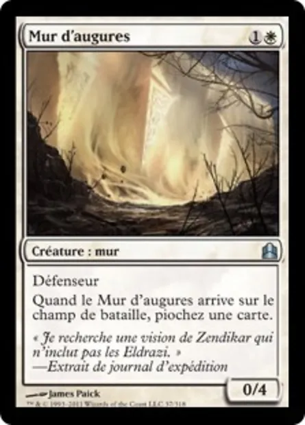 Mur d'augures, carte Magic CMD 37 — extension Commander 2011