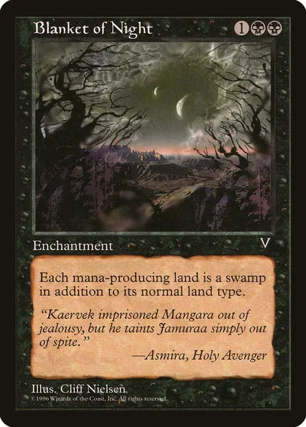 Couvert de la nuit, carte Magic VIS 52 — extension Visions