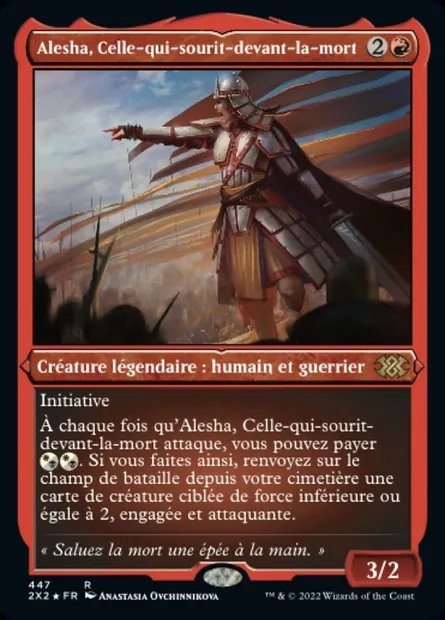 Alesha, Celle-qui-sourit-devant-la-mort, carte Magic 2X2 447 — extension Double Masters 2022