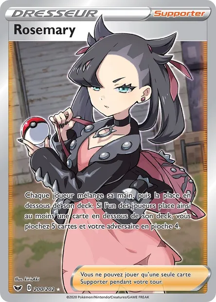 Rosemary, carte Pokémon SSH 200 — extension Épée et Bouclier