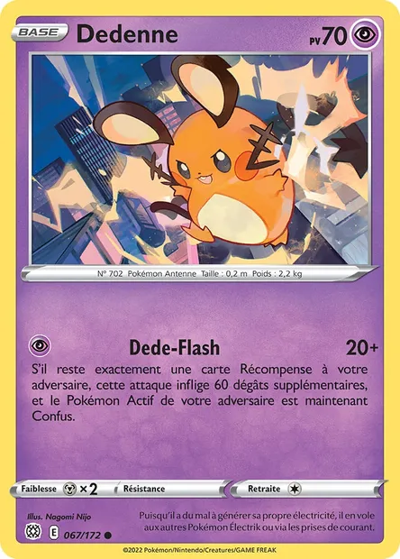 Dedenne, carte Pokémon BRS 067 — extension Stars Étincelantes