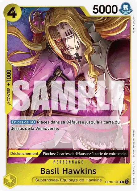 Basil Hawkins, carte One Piece OP10-109 — extension SANG ROYAL