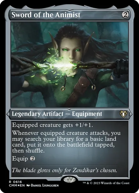 Sword of the Animist, Magic card CMM 616 — Commander Masters set